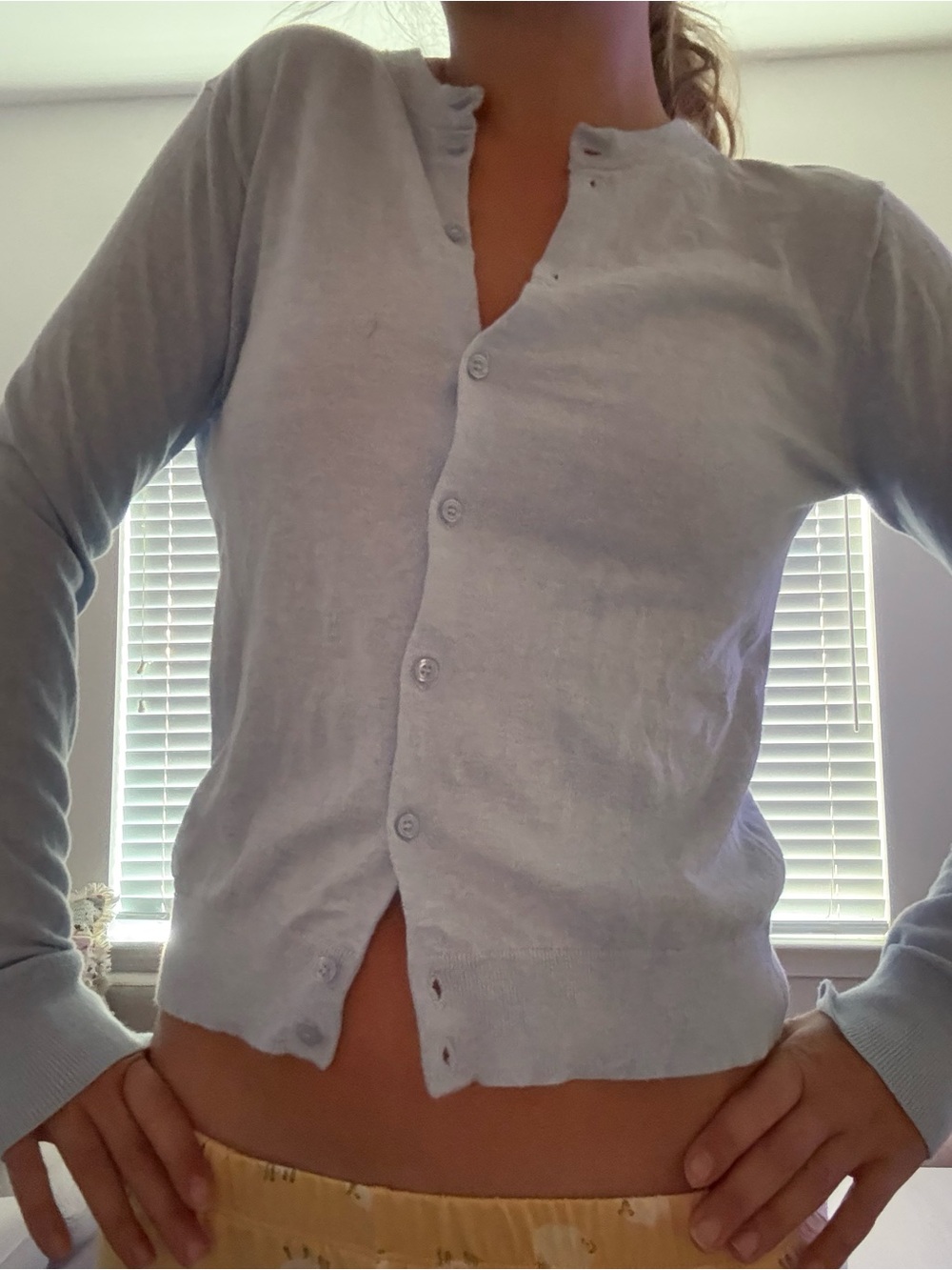 J.Crew Factory Lightweight Crewneck Button-Front Cardigan